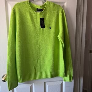 Polo Ralph Lauren Neon Green Crew-Neck Sweater NWT – Size L
